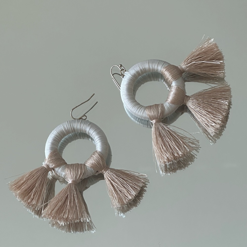 Boho Tassel Hoop Earrings